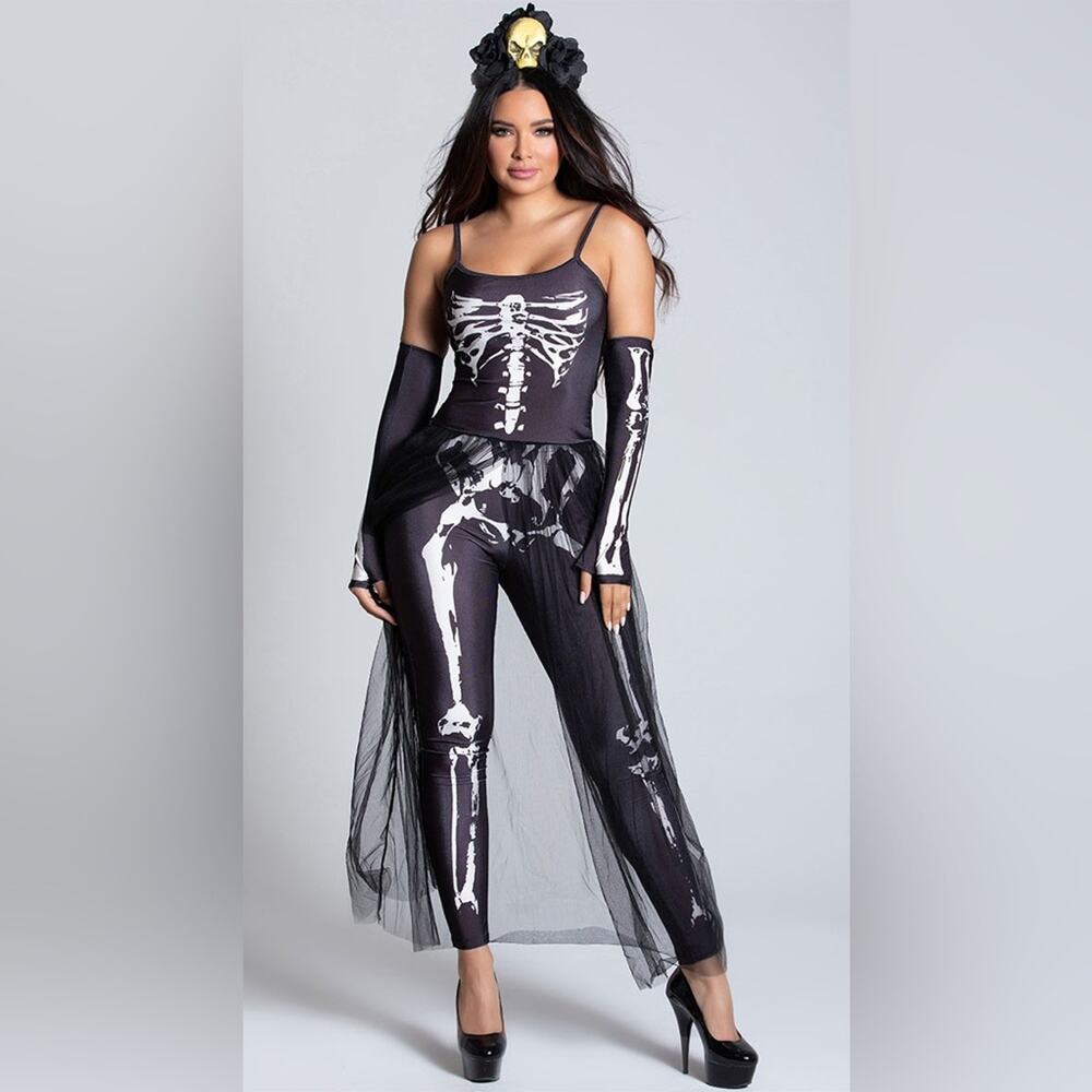 NEW Dreamgirl Bare Bones Babe Sexy Skeleton Costume Size XL